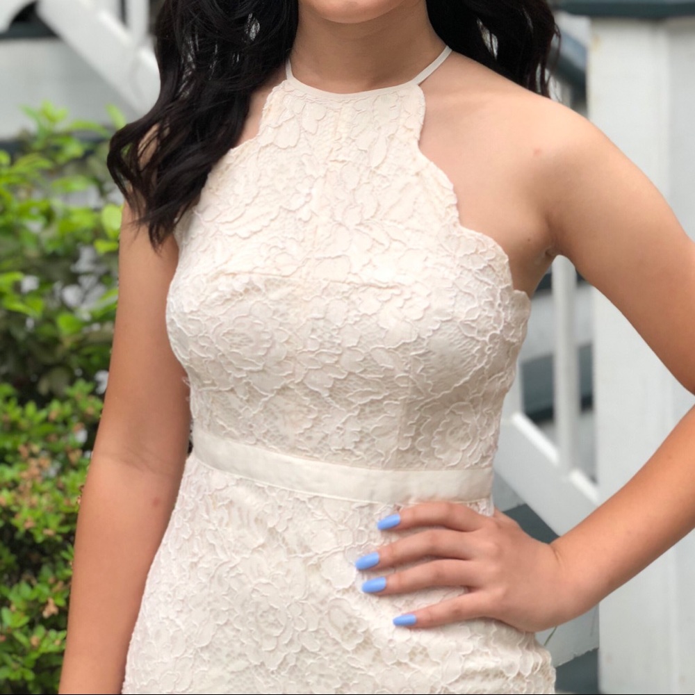Lulu's Zenith Cream Lace Maxi Dress (Prom/Wedding) - Picture 4 of 8